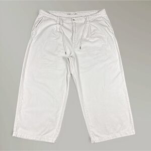 Old Navy Women's Jeans Drapey Drawcord Wide Leg White High Rise Size 24